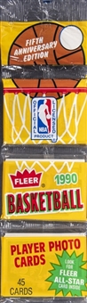 1990 Fleer Basketball Unopened Rack Pack (45 Cards) - Jordan on Back!